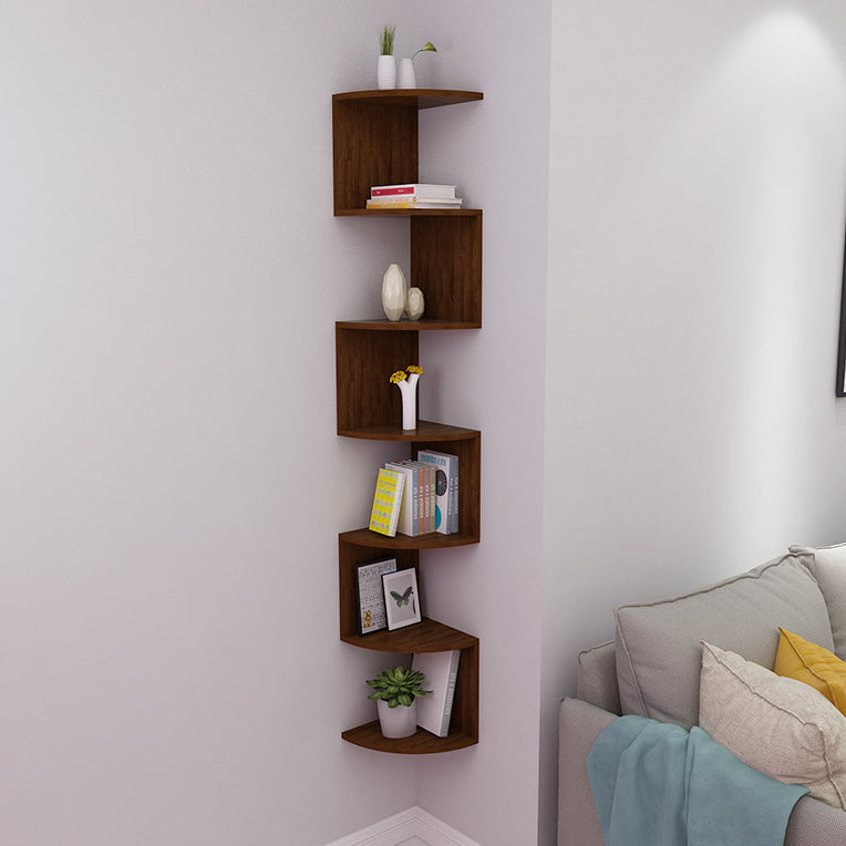 Modern Pine Bookcase Wall Mounted Book Shelf for Living Room