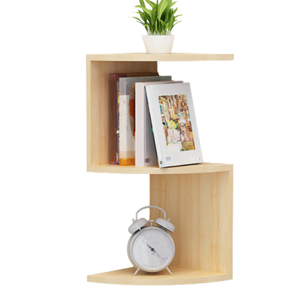 Modern Pine Bookcase Wall Mounted Book Shelf for Living Room