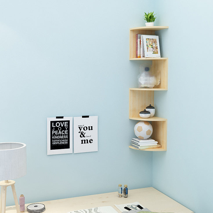 Modern Pine Bookcase Wall Mounted Book Shelf for Living Room