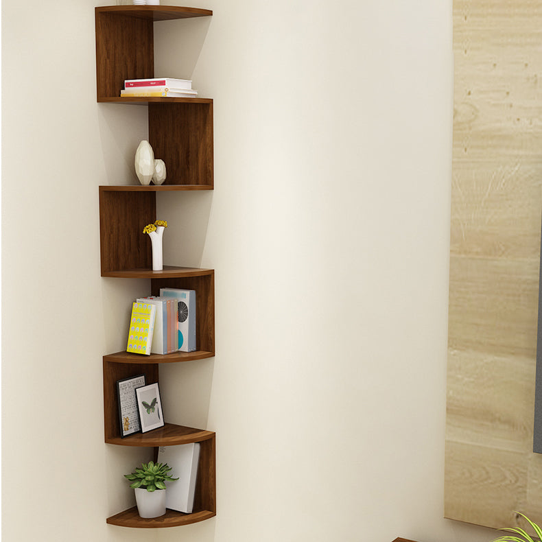 Modern Pine Bookcase Wall Mounted Book Shelf for Living Room