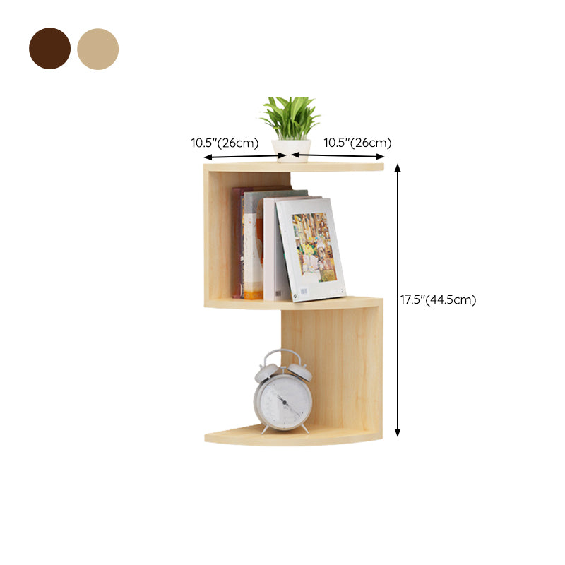 Modern Pine Bookcase Wall Mounted Book Shelf for Living Room