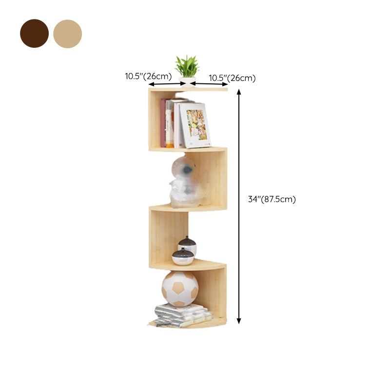 Modern Pine Bookcase Wall Mounted Book Shelf for Living Room