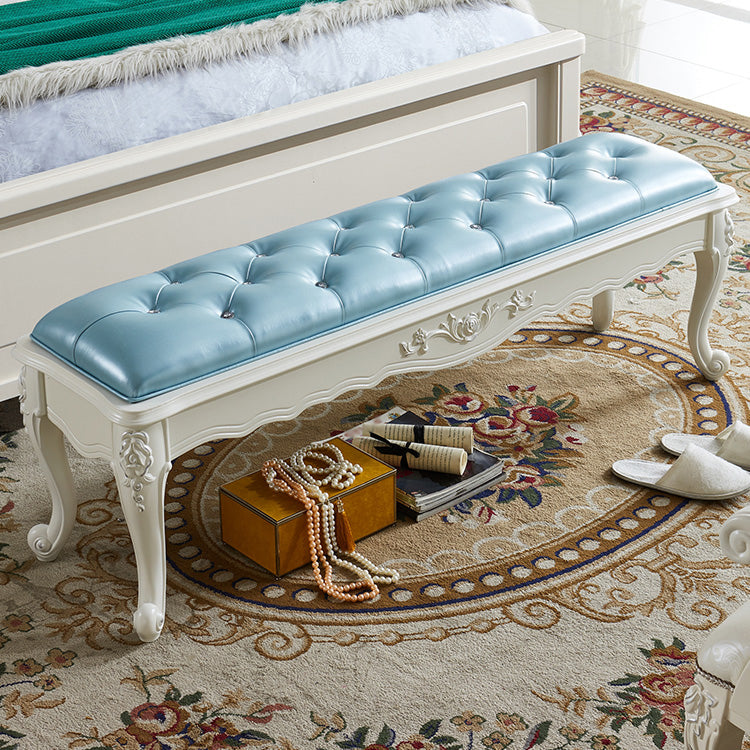 Rectangle Seating Bench Cushioned Upholstered Entryway and Bedroom Bench