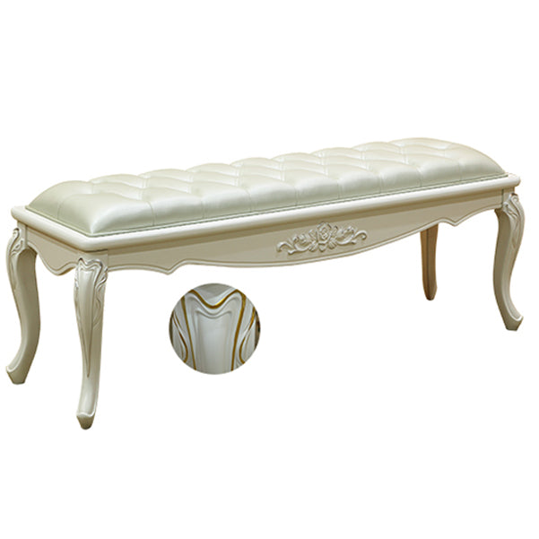 Rectangle Seating Bench Cushioned Upholstered Entryway and Bedroom Bench