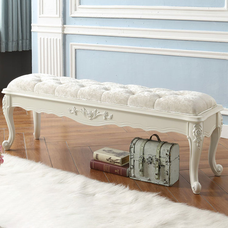 Rectangle Seating Bench Cushioned Upholstered Entryway and Bedroom Bench