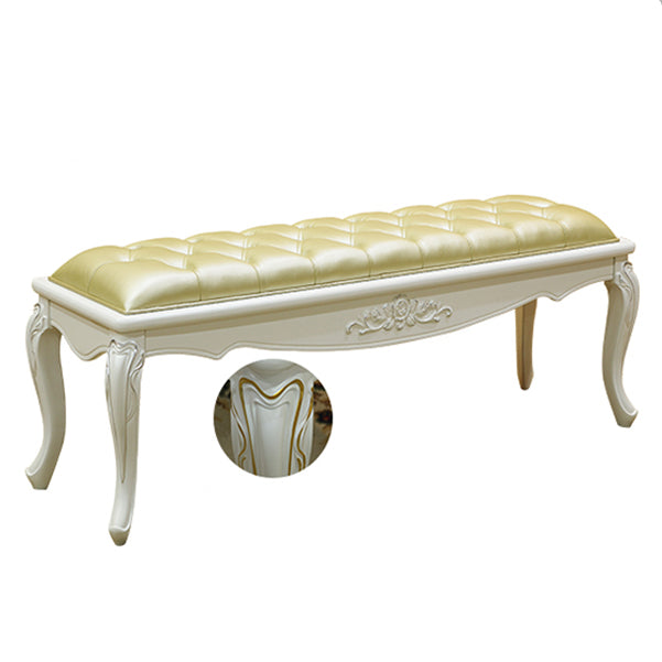 Rectangle Seating Bench Cushioned Upholstered Entryway and Bedroom Bench