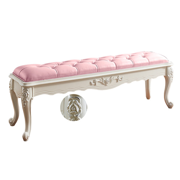 Rectangle Seating Bench Cushioned Upholstered Entryway and Bedroom Bench