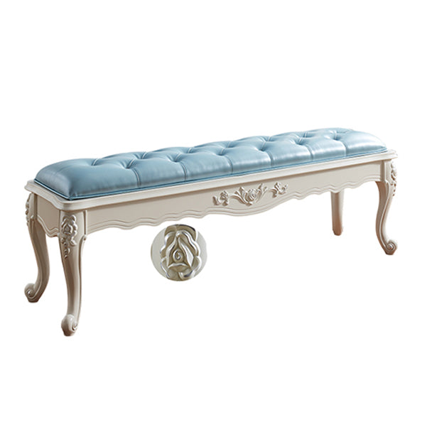 Rectangle Seating Bench Cushioned Upholstered Entryway and Bedroom Bench