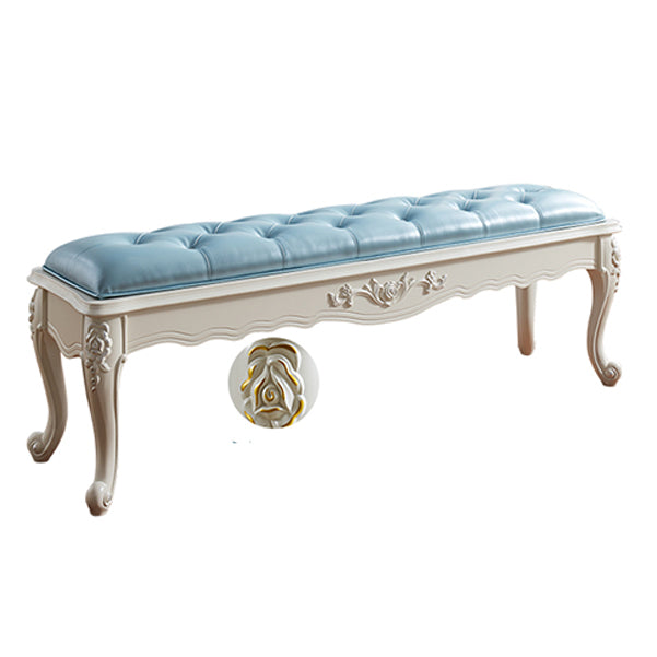 Rectangle Seating Bench Cushioned Upholstered Entryway and Bedroom Bench