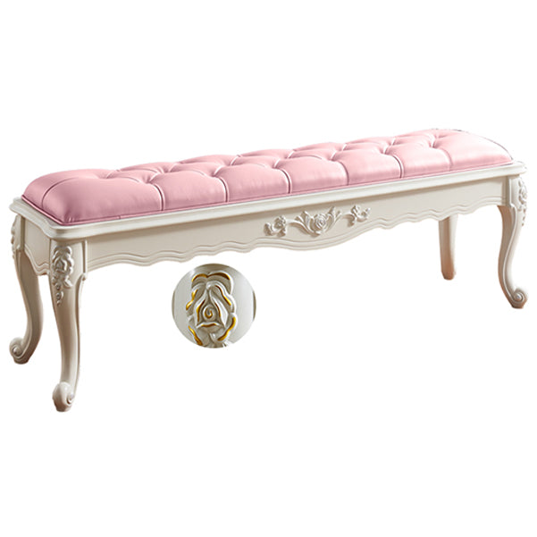 Rectangle Seating Bench Cushioned Upholstered Entryway and Bedroom Bench