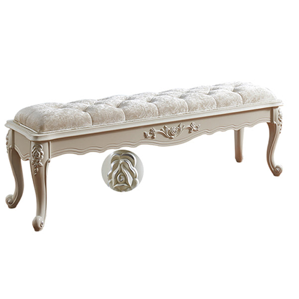 Rectangle Seating Bench Cushioned Upholstered Entryway and Bedroom Bench