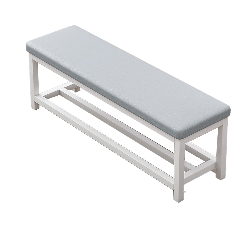 Contemporary Upholstered Bench Rectangle 14"Wide Bench with Shelves