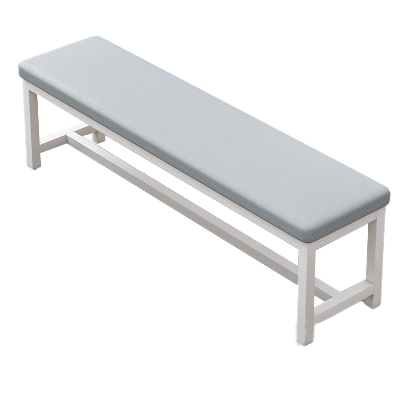 Contemporary Upholstered Bench Rectangle 14"Wide Bench with Shelves