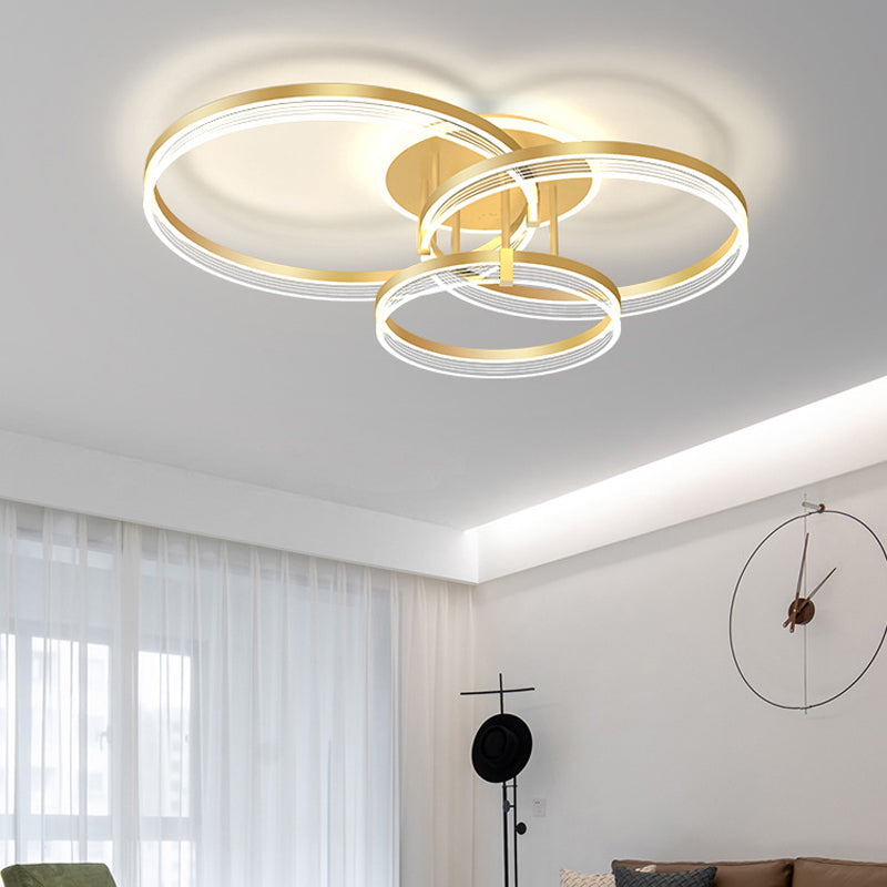 Ring Shape Flush Mount Ceiling Light Modern Fixture Flush Mount Lamp for Living Room