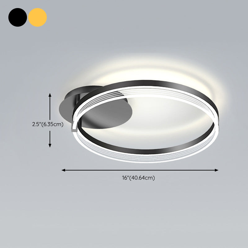 Ring Shape Flush Mount Ceiling Light Modern Fixture Flush Mount Lamp for Living Room