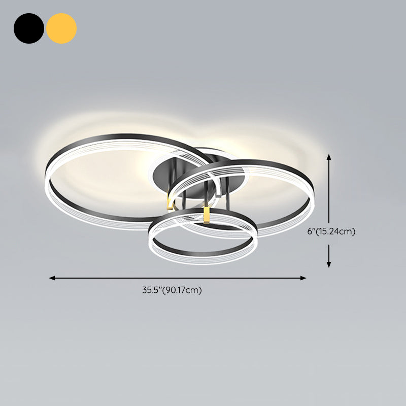 Ring Shape Flush Mount Ceiling Light Modern Fixture Flush Mount Lamp for Living Room