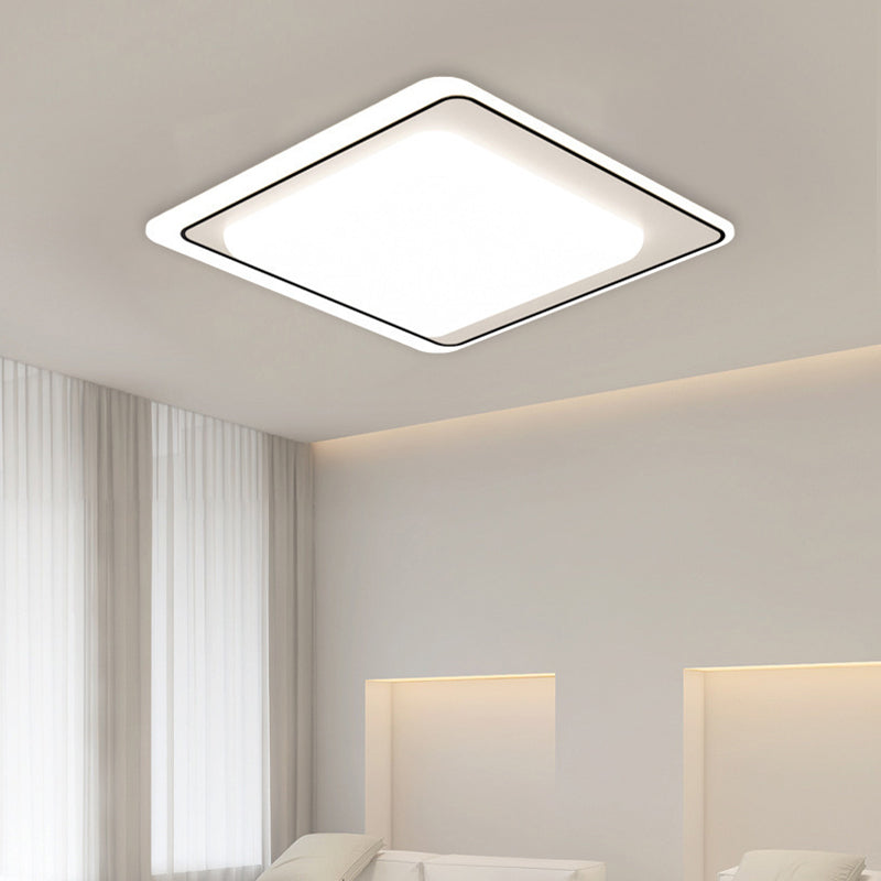 LED Black/Golden Ceiling Light Modern Square Flush Mount Lighting for Foyer