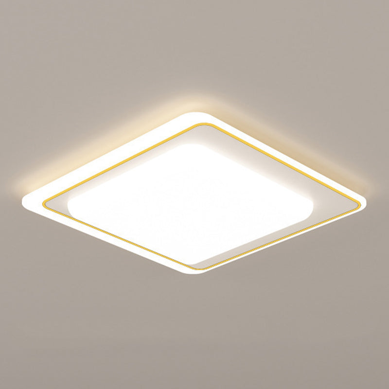 LED Black/Golden Ceiling Light Modern Square Flush Mount Lighting for Foyer