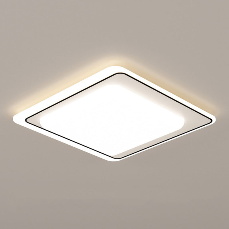 LED Black/Golden Ceiling Light Modern Square Flush Mount Lighting for Foyer