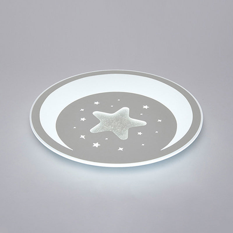 LED Modernism Ceiling Light White Flush Mount Lighting for Foyer Hallway