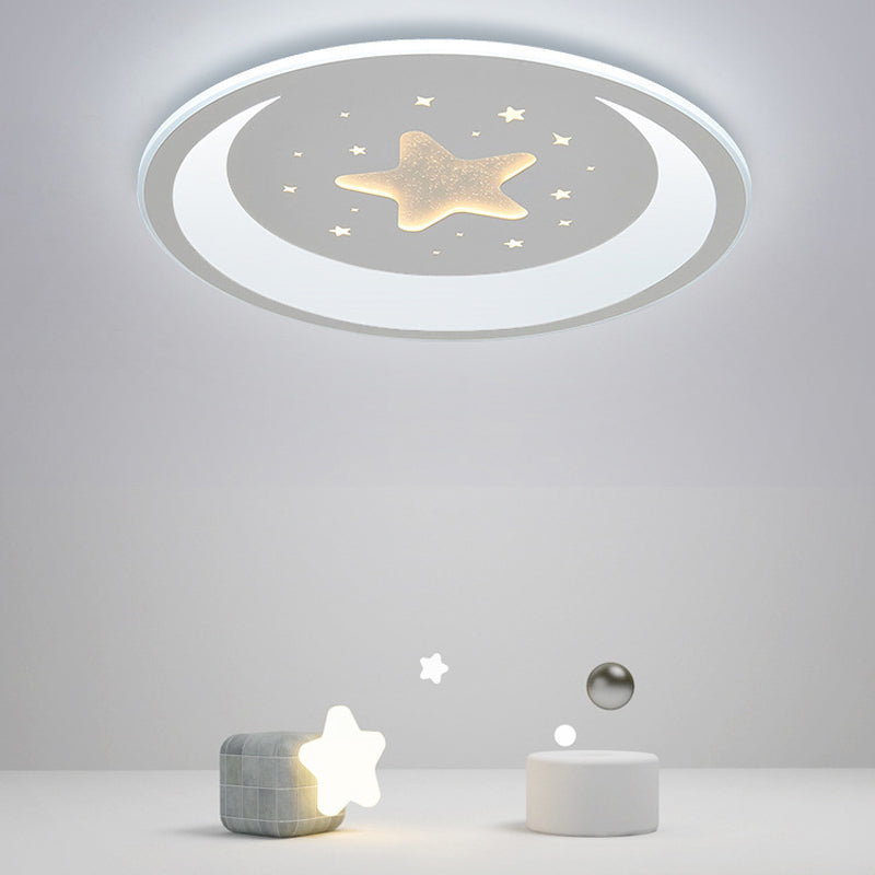 LED Modernism Ceiling Light White Flush Mount Lighting for Foyer Hallway