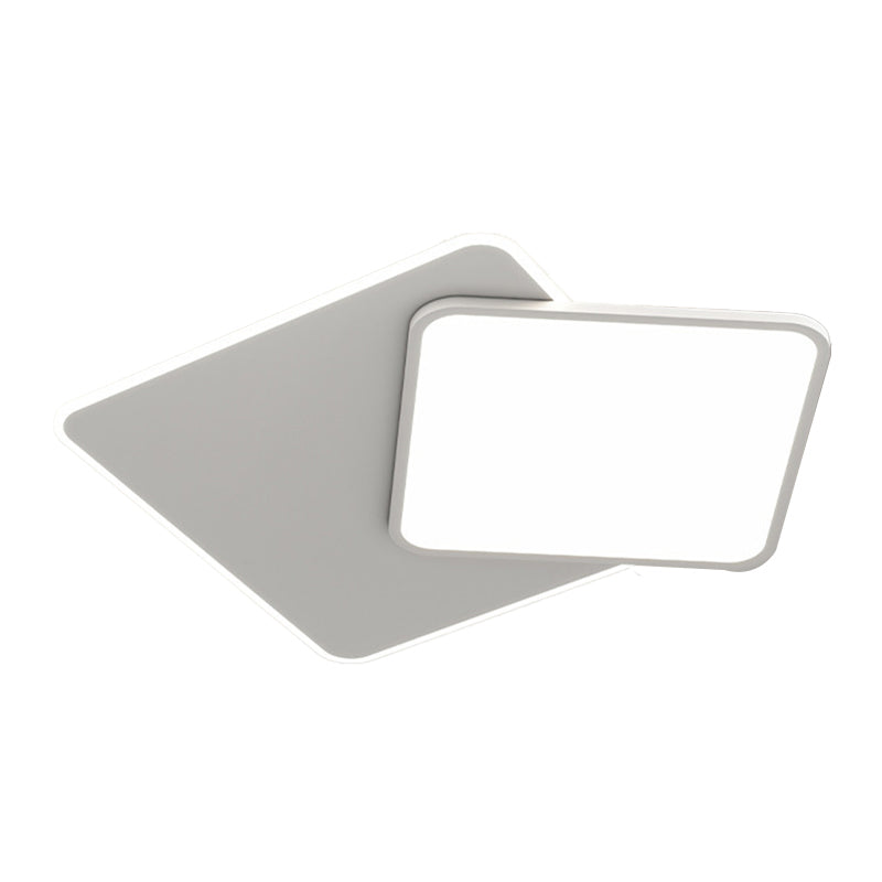 LED White Ceiling Light Modern Square Flush Mount Lighting for Foyer