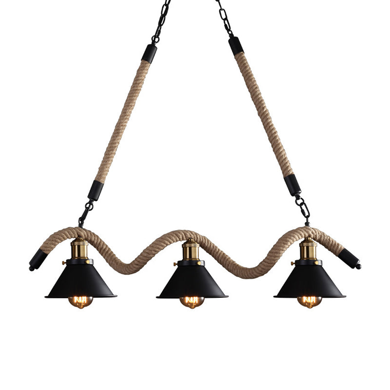 Industrial Hanging Ceiling Light Metal Pendant Lighting Fixtures in Black