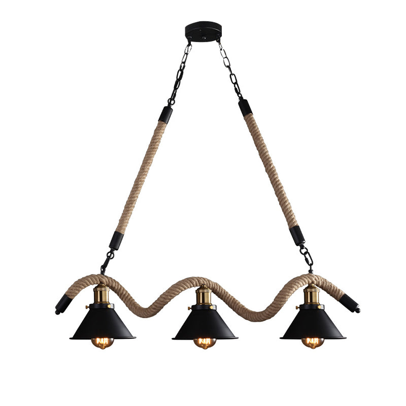 Industrial Hanging Ceiling Light Metal Pendant Lighting Fixtures in Black