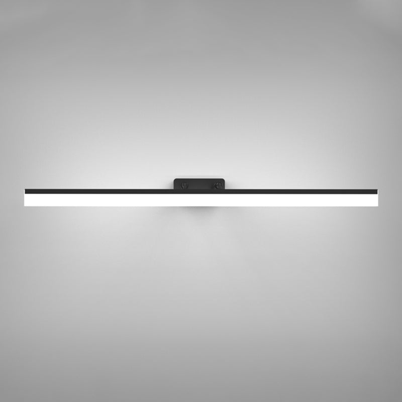 Modern Metal LED Wall Sconce Linear Shape Vanity Lamp with Acrylic Shade for Bathroom