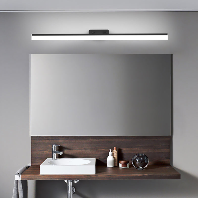 Modern Metal LED Wall Sconce Linear Shape Vanity Lamp with Acrylic Shade for Bathroom