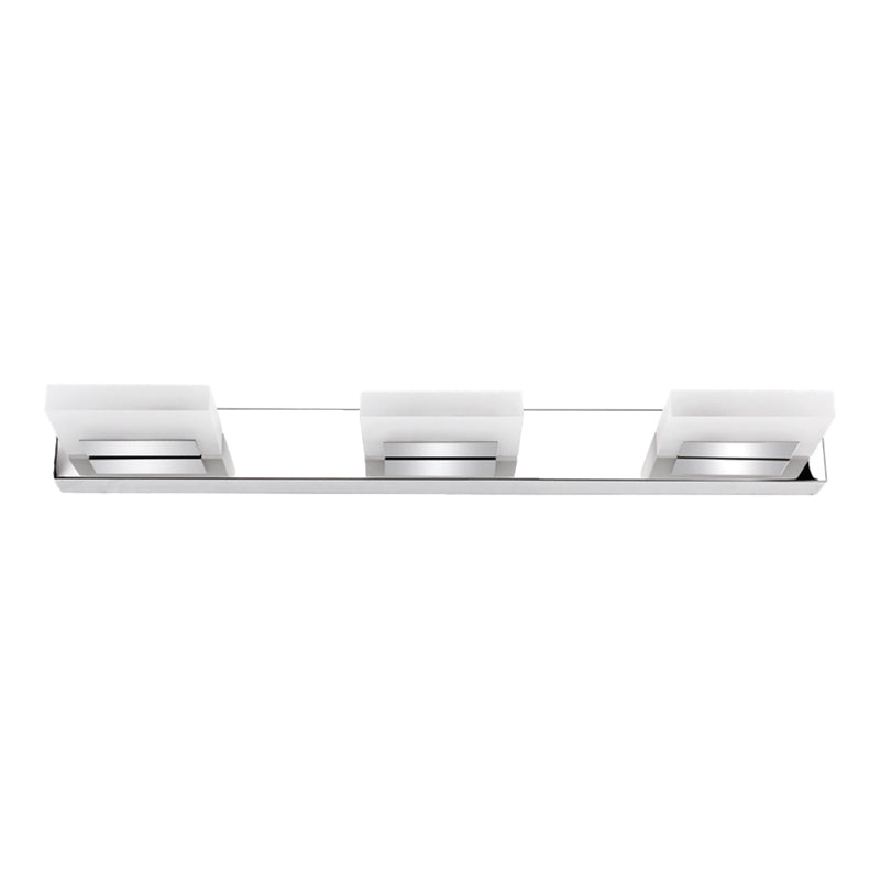 2 / 3 / 4 / 5 - Light LED Bathroom Vanity Lighting Chrome Metal and Acrylic Bath Sconce