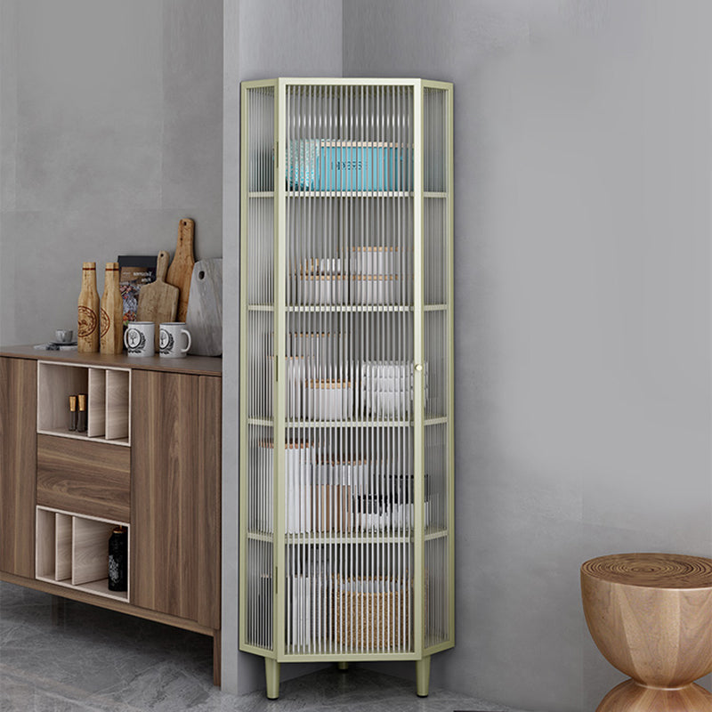 Contemporary Multi-shelf Storage Cabinet Glass Door Buffet Cabinet for Dining Room