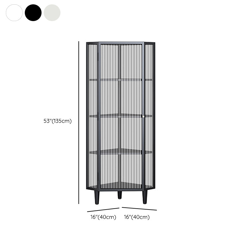 Contemporary Multi-shelf Storage Cabinet Glass Door Buffet Cabinet for Dining Room