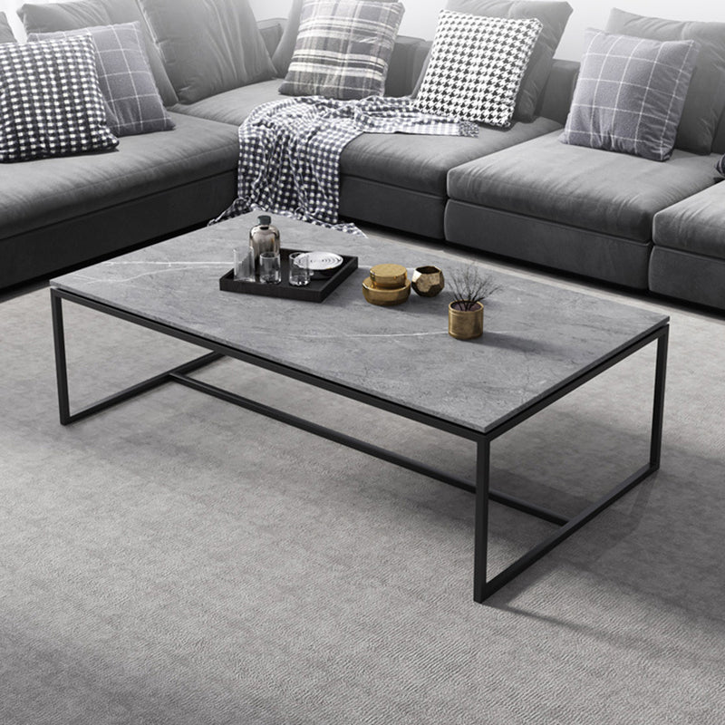 Trestle 1 Single Coffee Table Stone Top Luxurious Coffee Table