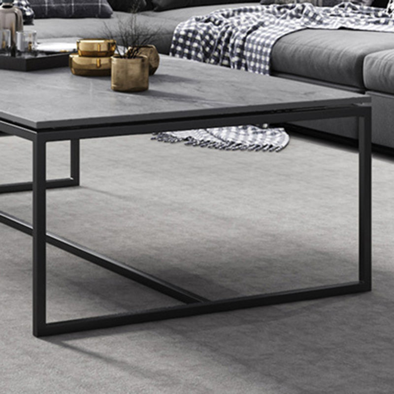 Trestle 1 Single Coffee Table Stone Top Luxurious Coffee Table