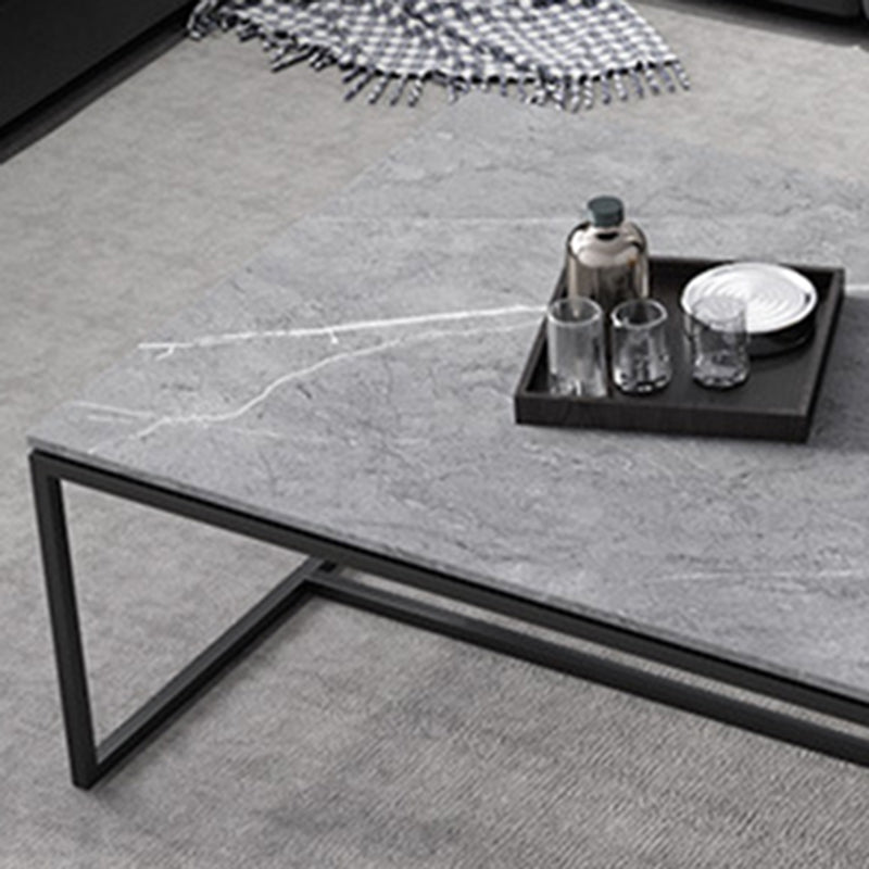 Trestle 1 Single Coffee Table Stone Top Luxurious Coffee Table