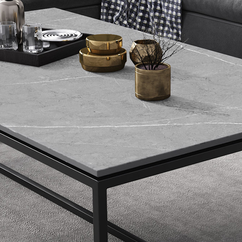 Trestle 1 Single Coffee Table Stone Top Luxurious Coffee Table