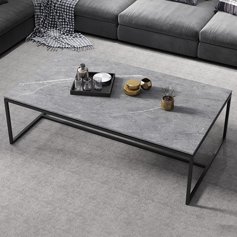 Trestle 1 Single Coffee Table Stone Top Luxurious Coffee Table