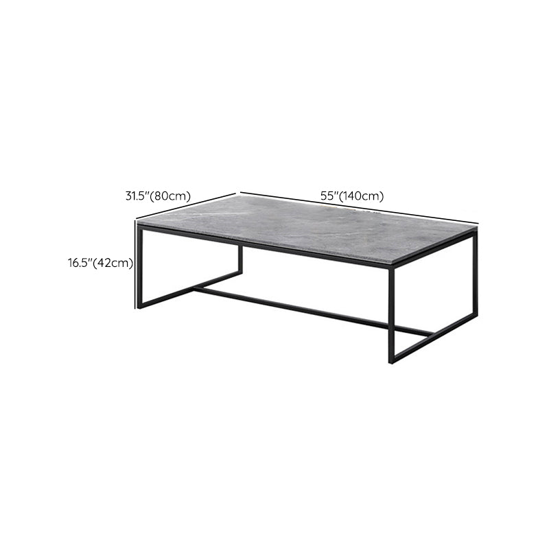 Trestle 1 Single Coffee Table Stone Top Luxurious Coffee Table