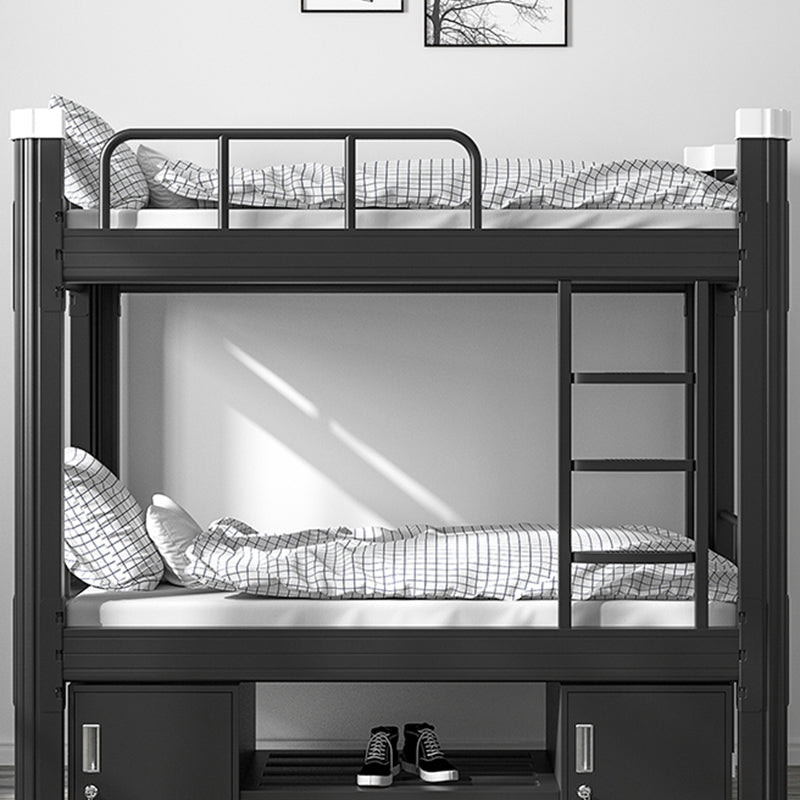 Modern Metal Platform Bed Open Frame Bunk Bed with Guardrail