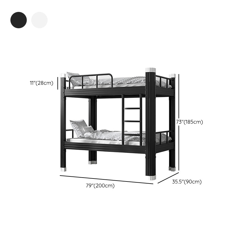 Modern Metal Platform Bed Open Frame Bunk Bed with Guardrail