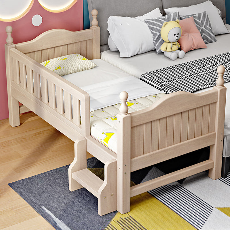 Detachable Headboard Toddler Bed Guardrails Kids Bed with Guardrail