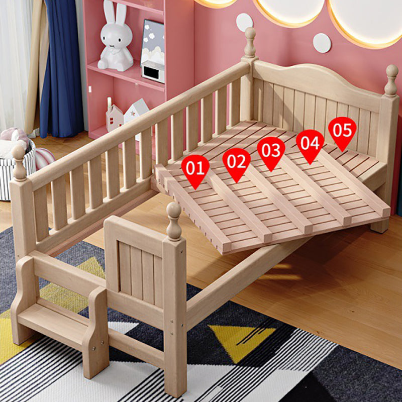 Detachable Headboard Toddler Bed Guardrails Kids Bed with Guardrail