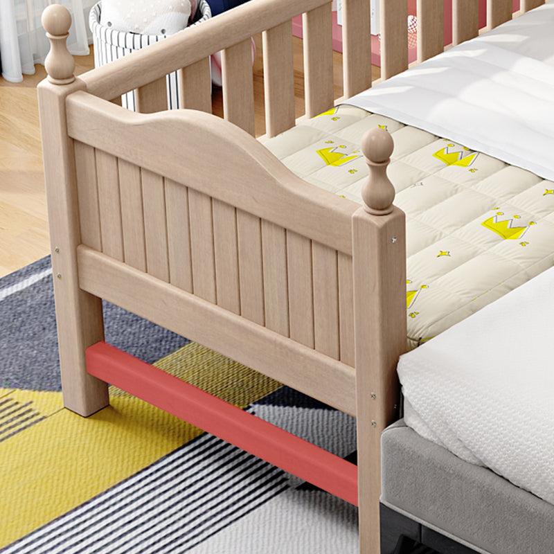 Detachable Headboard Toddler Bed Guardrails Kids Bed with Guardrail