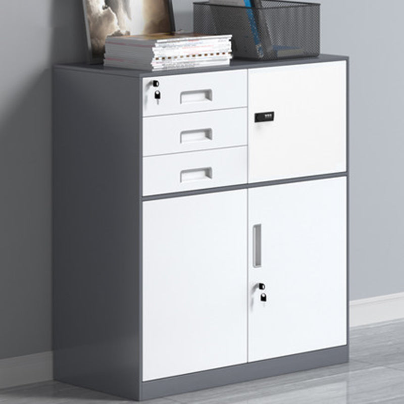 Vertical Filing Cabinet Contemporary Steel Fire-Resistant File Cabinet for Home or Office