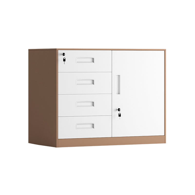 Vertical Filing Cabinet Contemporary Steel Fire-Resistant File Cabinet for Home or Office