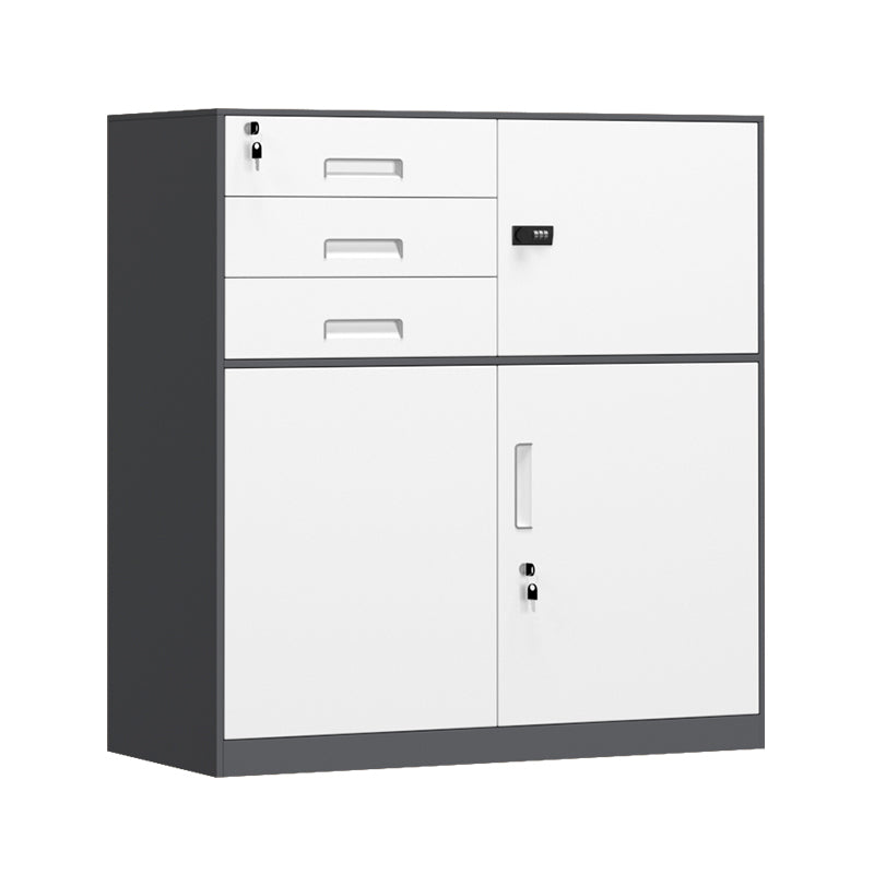 Vertical Filing Cabinet Contemporary Steel Fire-Resistant File Cabinet for Home or Office