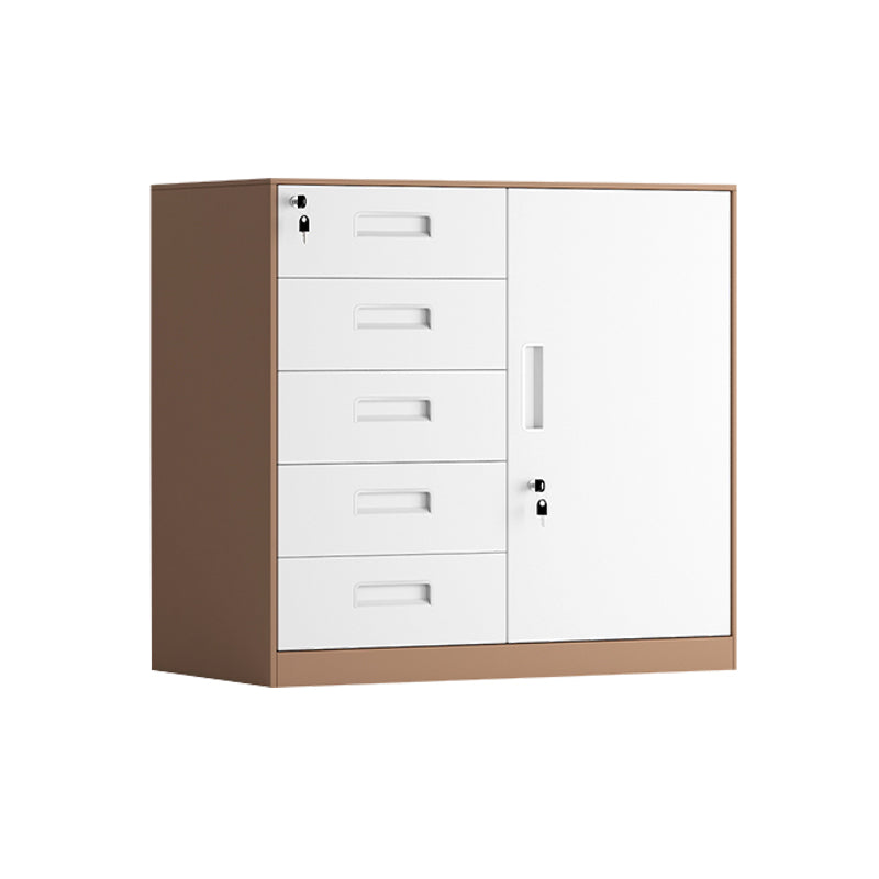 Vertical Filing Cabinet Contemporary Steel Fire-Resistant File Cabinet for Home or Office