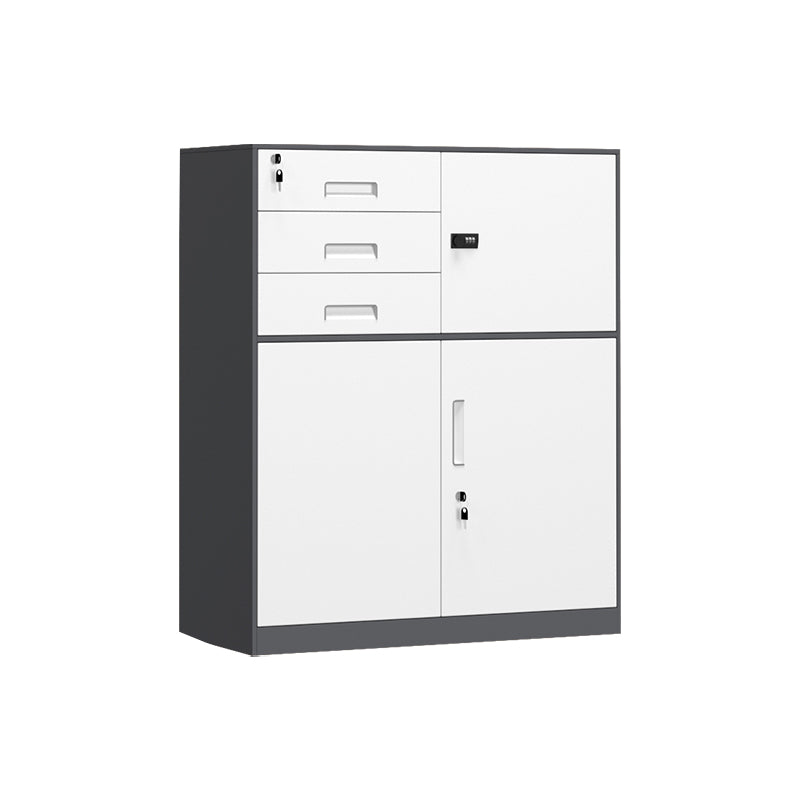 Vertical Filing Cabinet Contemporary Steel Fire-Resistant File Cabinet for Home or Office