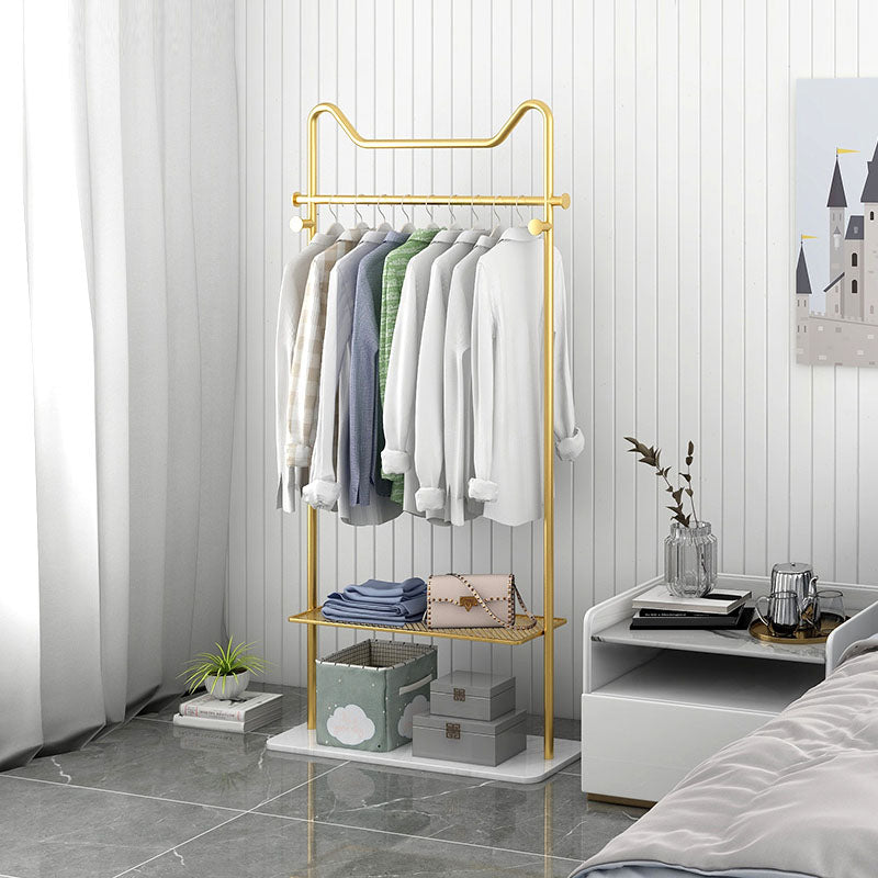 Modern Style Metallic Coat Rack Solid Color Hooks Design Free Standing Coat Rack